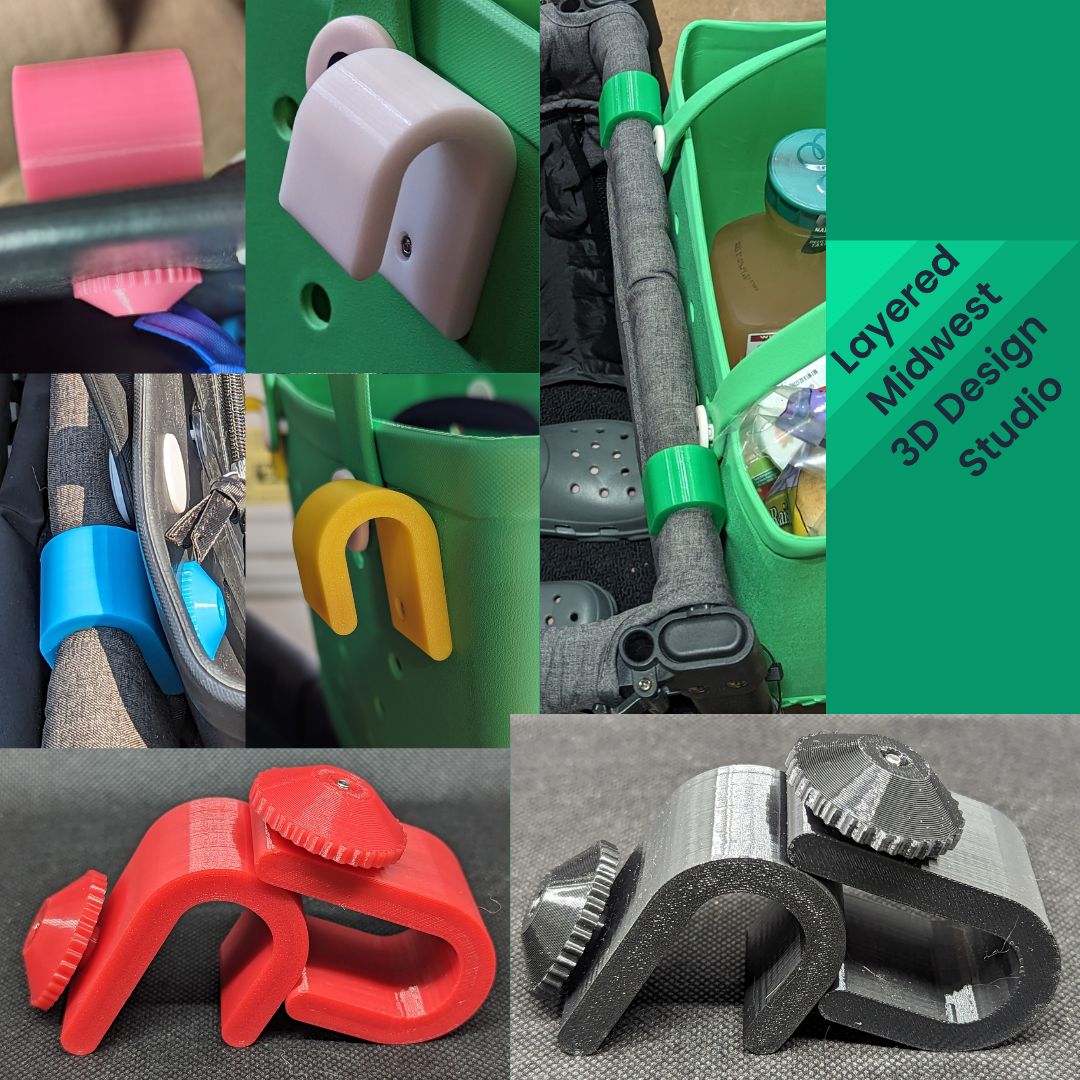 Wagon Hooks for Bogg Bag & Simply Southern | Fits Wonderfold W2/W4, Keenz XC/XC+, Jeep Wrangler, Baby Trend Wagons | 3D Printed | Made to Order