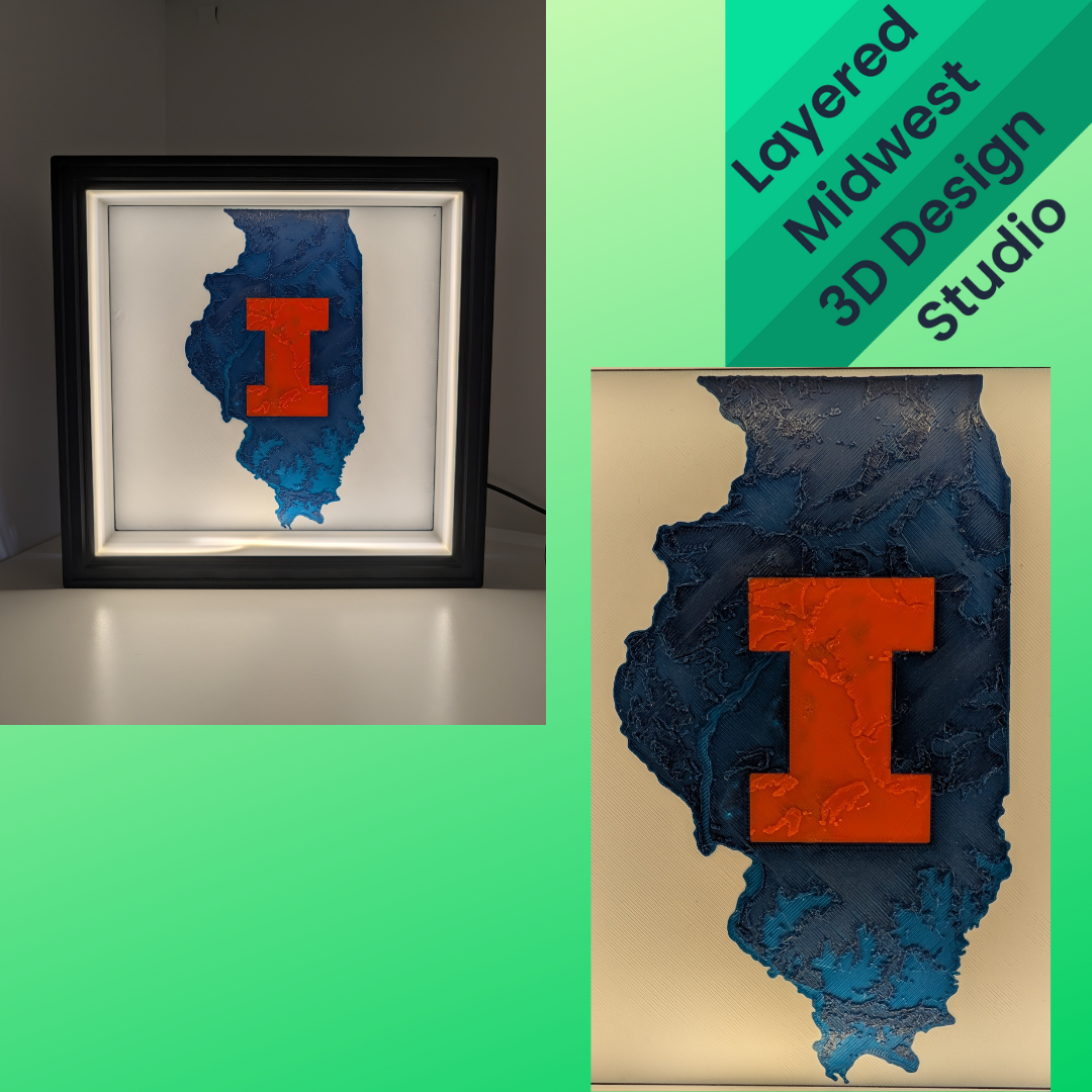 Lighted Topographical Map