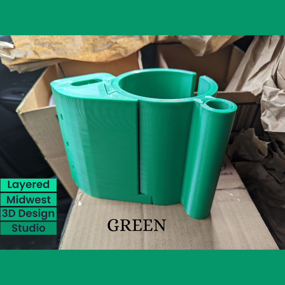 Oxygen Tank Mount for Wonderfold W1 / W2 / W4 Wagon | Optional IV Pole Holder | 3D Printed | Made to Order