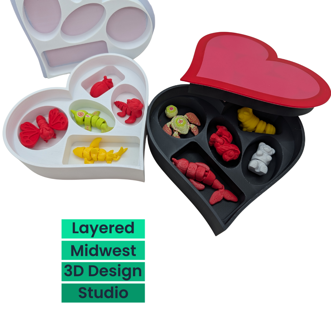 Custom Heart Micro Animal Valentine Box