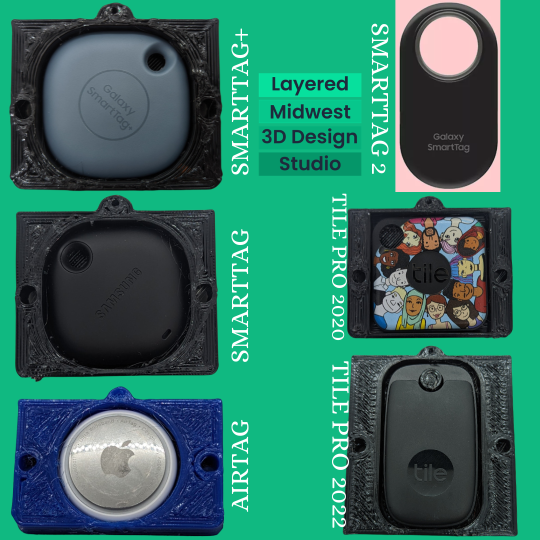 Wonderfold Wagon Theft Deterrent Tracker Mount | AirTag, Samsung SmartTag & Tile Pro | W1 / W2 / W4 | 3D Printed PETG | Made to Order