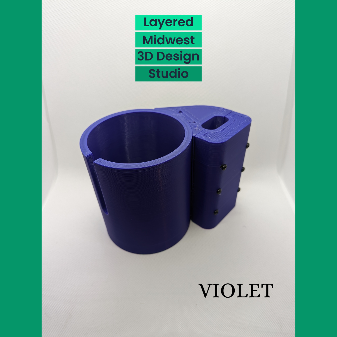 Oxygen Tank Mount for Wonderfold W1 / W2 / W4 Wagon | Optional IV Pole Holder | 3D Printed | Made to Order