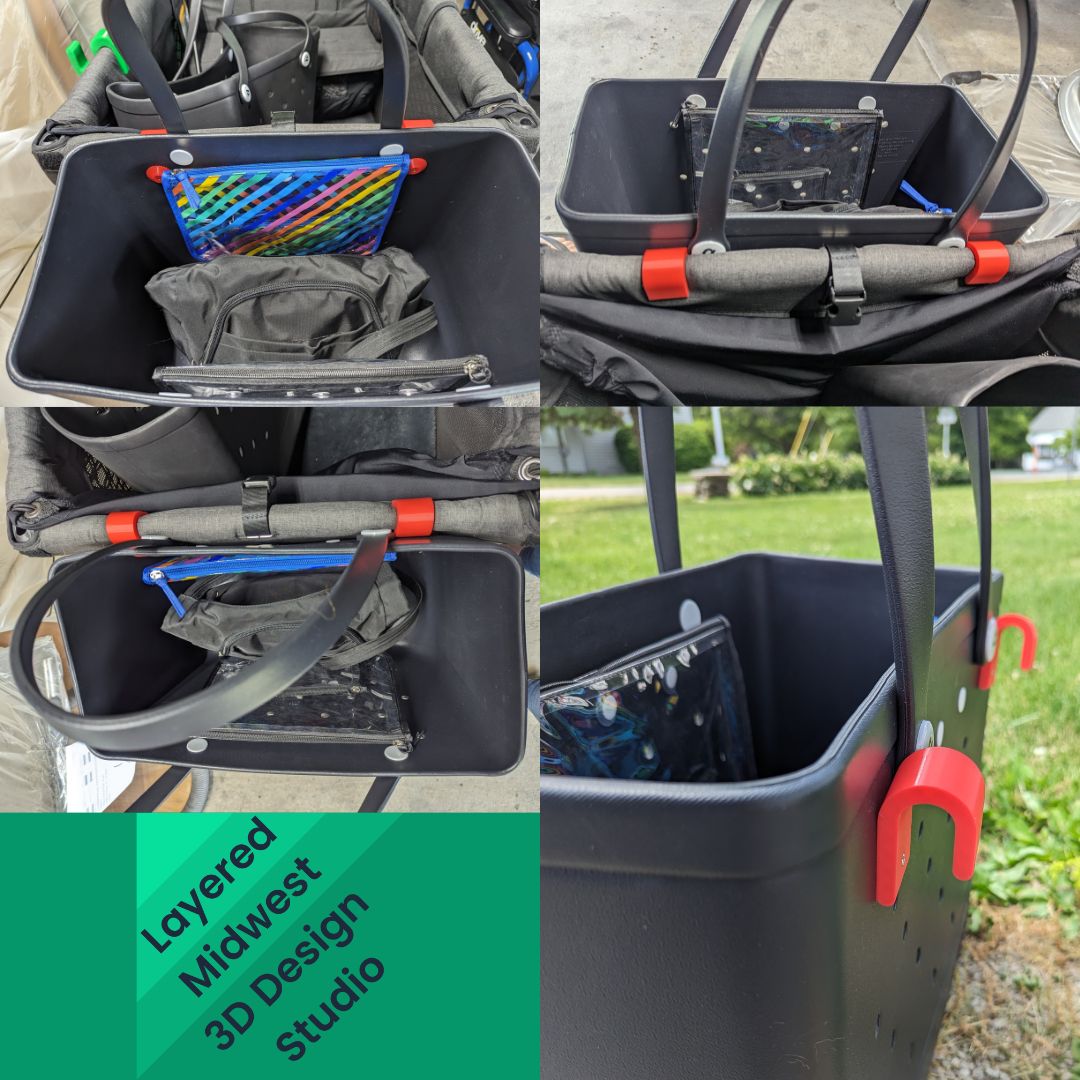 Wagon Hooks for Bogg Bag & Simply Southern | Fits Wonderfold W2/W4, Keenz XC/XC+, Jeep Wrangler, Baby Trend Wagons | 3D Printed | Made to Order