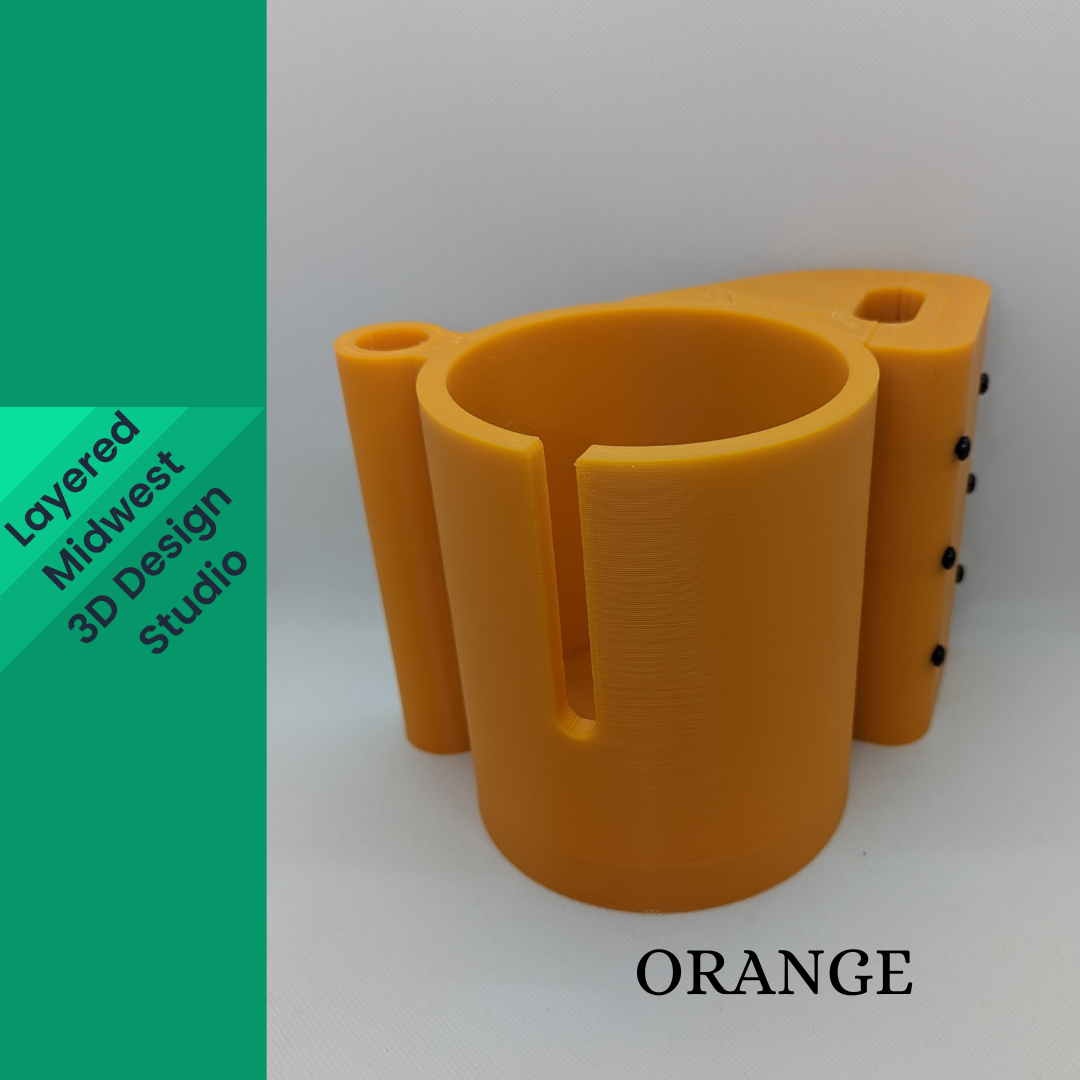 Oxygen Tank Mount for Wonderfold W1 / W2 / W4 Wagon | Optional IV Pole Holder | 3D Printed | Made to Order