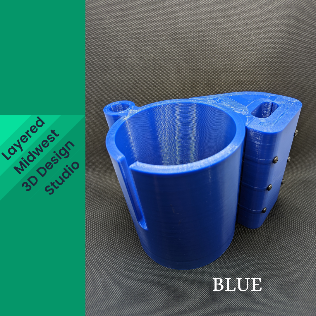 Oxygen Tank Mount for Wonderfold W1 / W2 / W4 Wagon | Optional IV Pole Holder | 3D Printed | Made to Order